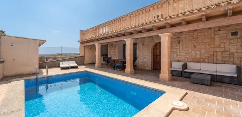 Country house for rent in Ses Salines with pool and sea views — photo 1