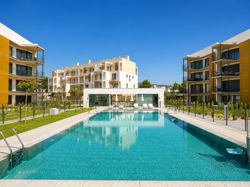 New modern apartment with garden near the beach in Palmanova — photo 1