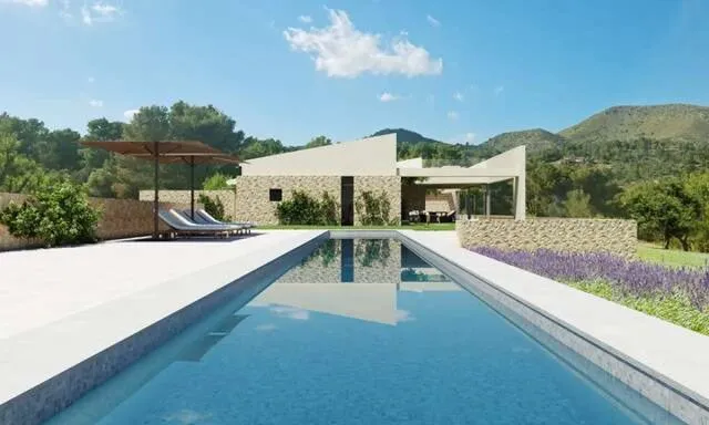 Sea view plot with luxury villa project for sale in Son Macià, East Mallorca — photo 1