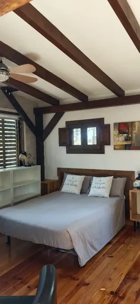 Studio for rent in Pina, 22 km from Palma, with full kitchen, full bathroom, room with large bed, terrace with garden and parking area — photo 1