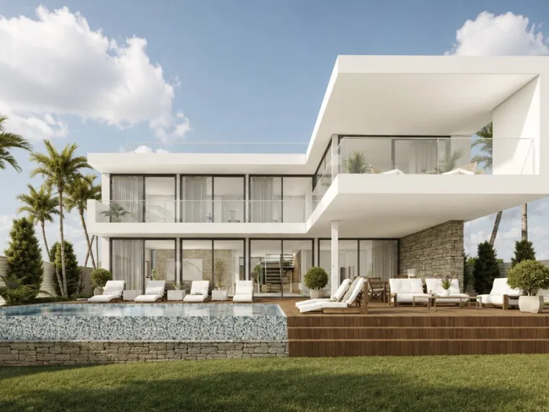 Beautiful new-build villa with sea views and holiday rental licence in Cala Vinyes - Cala Vinyes - 5 Bedrooms, 370 m² — photo 1