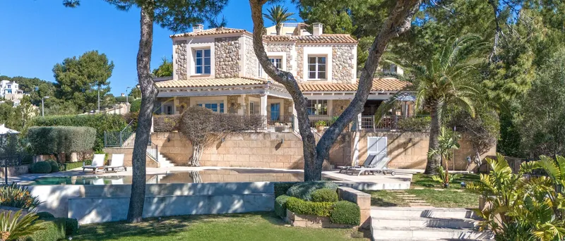 Mediterranean natural stone villa in Puerto de Andratx with panoramic views of the harbor and sea — photo 1
