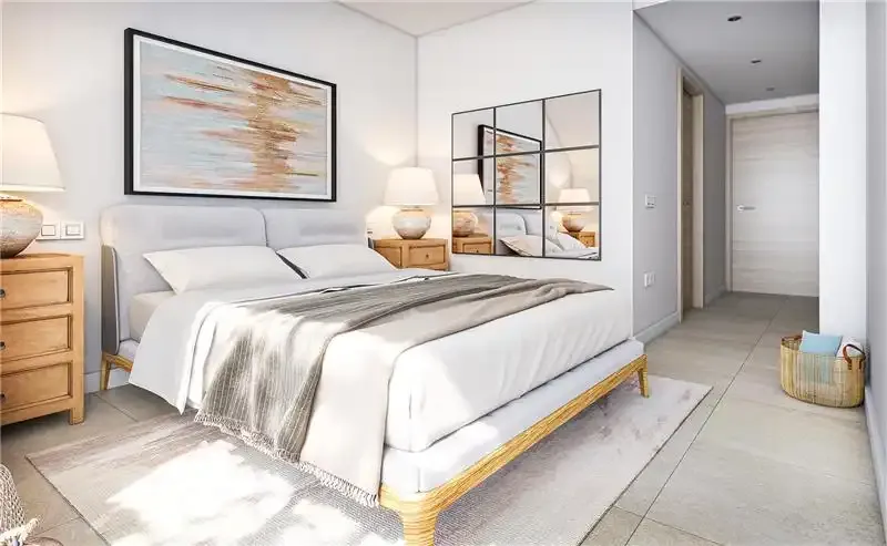 Ground floor of approx. 92 m2, large living-dining room with integrated furnished and equipped kitchen, laundry room, 3 double bedrooms, built-in wardrobes — photo 8