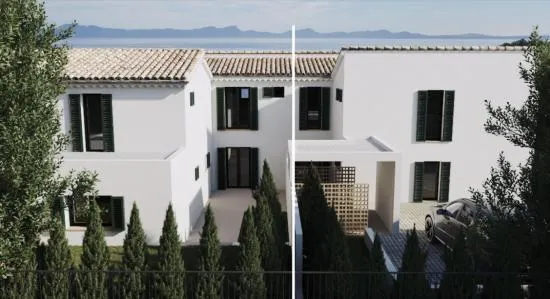 Project for a new semi-detached villa in Mallorcan style on the first line of the sea in Alc — photo 9