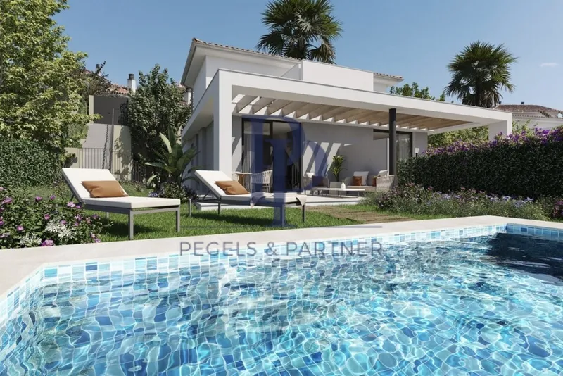 Newly built villas and semi-detached houses near the beach with pools, cinema, wellness and fitness area and bar — photo 9