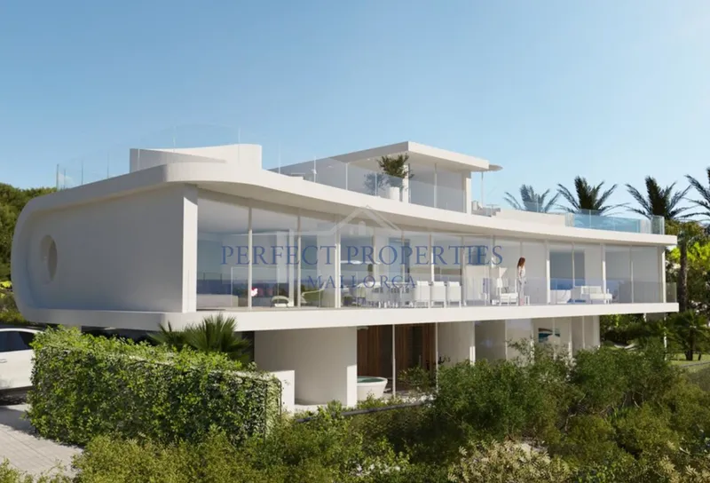 Spectacular architect villa in futuristic style in 1st sea line directly at Cala Murta — photo 5