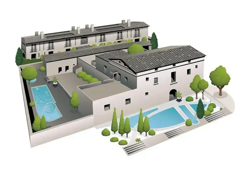 Mallorcan estate with construction project in the center of Palma. It consists of about 1,600m2 built on a 7,000m2 urban plot — photo 1