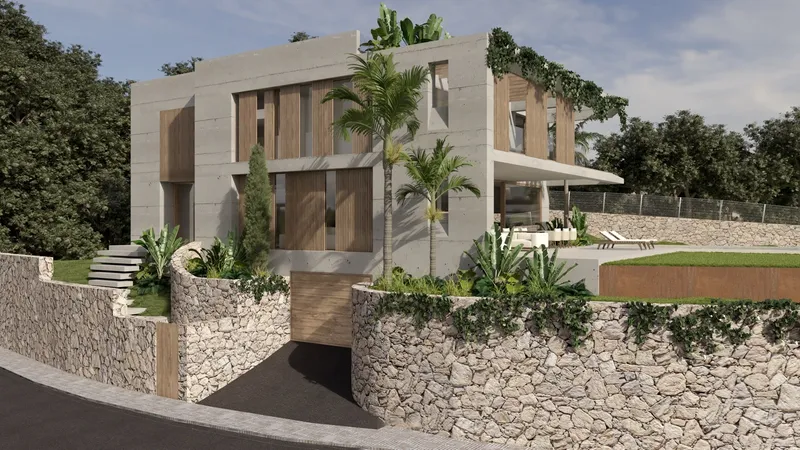 Project for a modern villa with great views of the sea and the Bendinat golf course — photo 1