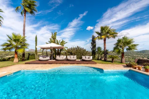 Arta, luxurious property with panoramic views, total privacy and tennis court in the hills of Artá — photo 1