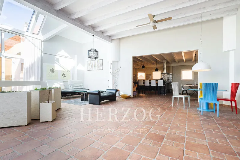 Duplex penthouse with two living levels, terraces and separate studio — photo 7