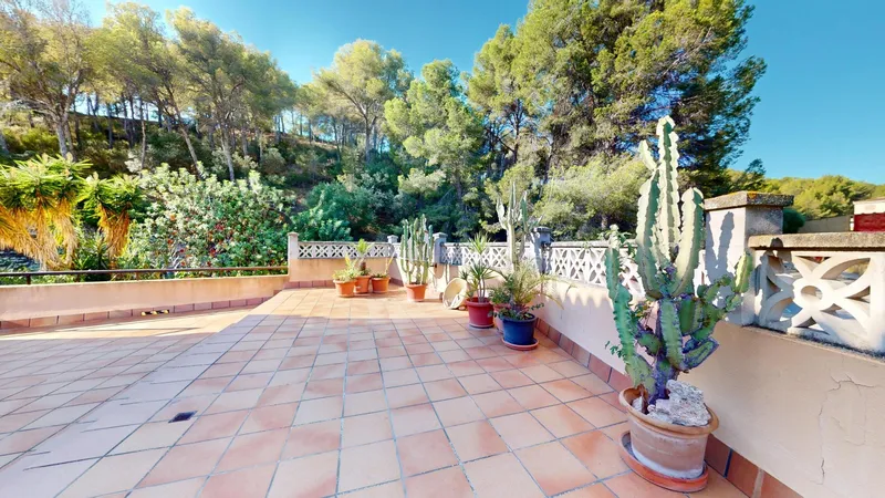 Cozy apartment with terrace on the ground floor of 136 m², parking and forest views 30 meters from Peguera beach, Calvià — photo 1