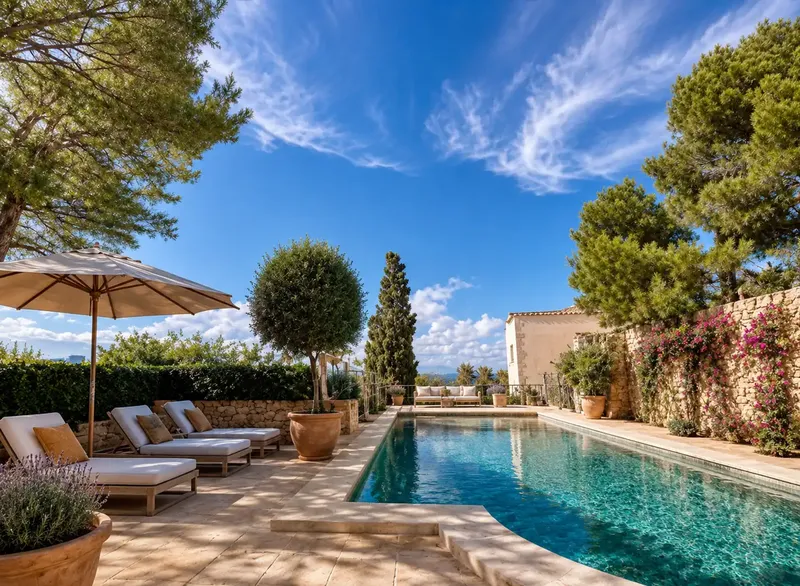 Located in a quiet and sought-after residential area of Cala Blava, just steps from the sea, this charming semi-detached Mediterranean-style villa — photo 1