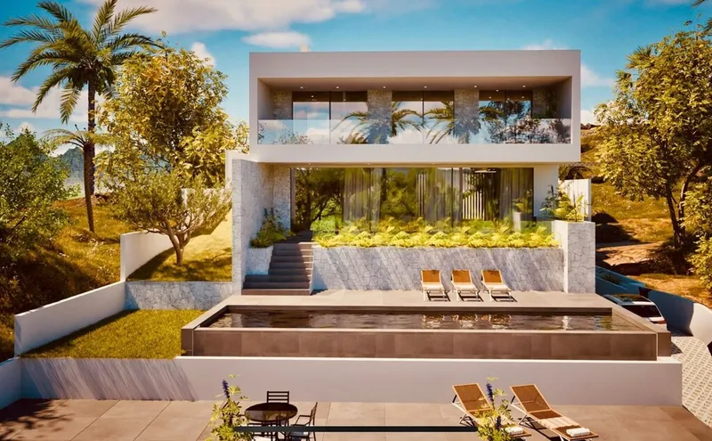 Top quality plot for sale in Portals Nous with private pool and various terraces — photo 1