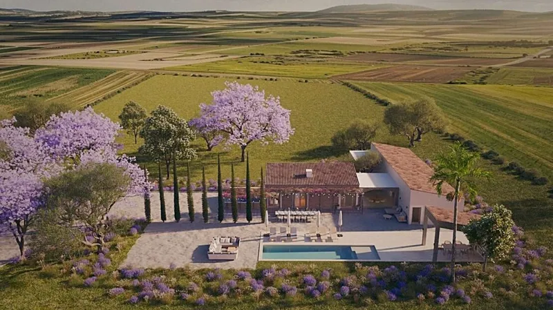 New-build finca in Montuïri – with pool, summer kitchen and wide views over the plain — photo 1