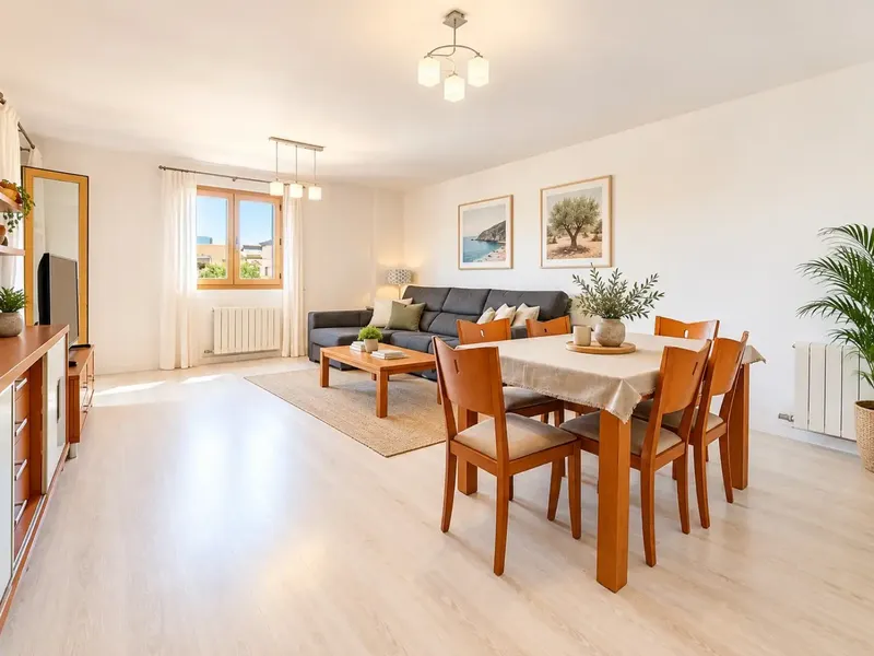 Dúplex en Es Caülls, Marratxí, ubicado en un cuidado complejo residencial con jardines y piscina comunitaria. La vivienda ofrece aproximadam — photo 8