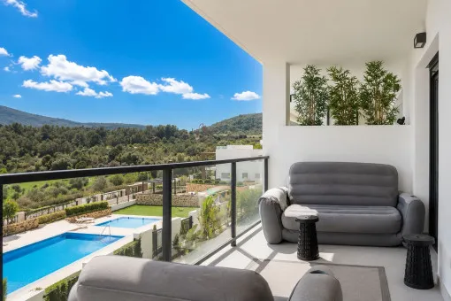 Font de sa Cala, modern apartment in Font de Sa Cala with pool and unobstructed nature views — photo 1