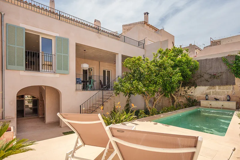 In the Heart of Capdepera: Stylish Townhouse with Large Terrace, Pool Oasis and Castle and Sea Views — photo 1