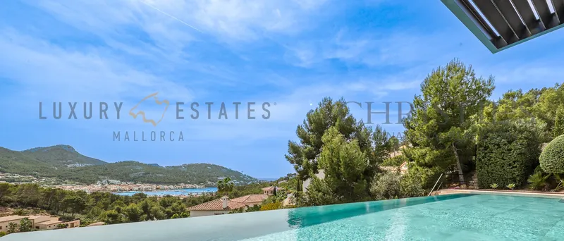 Sensational modern villa in Port Andratx on a large plot with great harbor views — photo 1