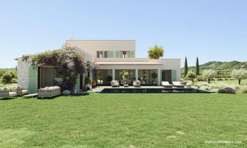 The ‘L’ shaped house in Sineu with swimming pool and garage — photo 4