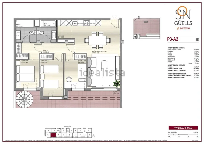 Penthouse in Calle de Ramon Medel, 6, Rafal Nou - Estadi Balear - Son Malferit, Palma de Mallorca — photo 9