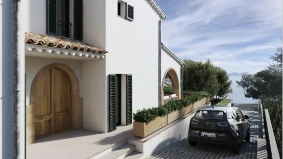 Project for a new semi-detached villa in Mallorcan style on the first line of the sea in Alc — photo 8
