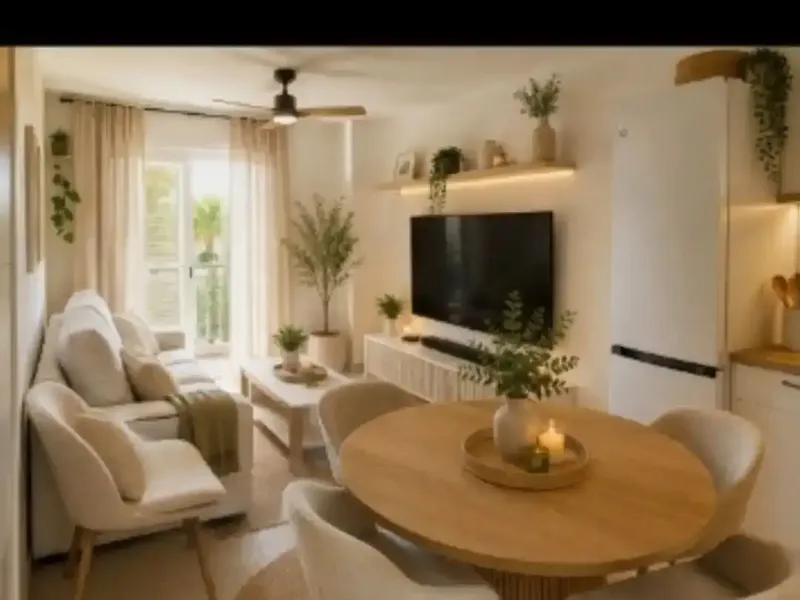 Bonito apartamento de una habitación amplia con cama de 1.90x 2, con armario empotrado y totalmente amueblado con muebles modernos y recién — photo 7