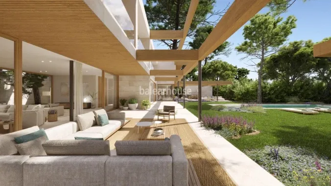 Spectacular land with beautiful sea views, project and license of three villas in Santa Ponsa — photo 2