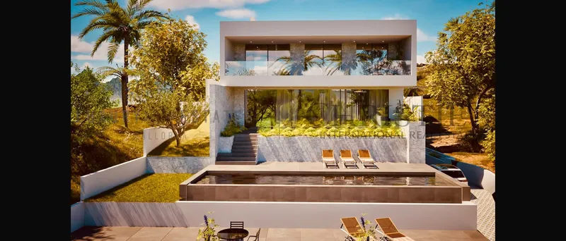 Building plot in Portals Nous with project for modern villa near marina — photo 1