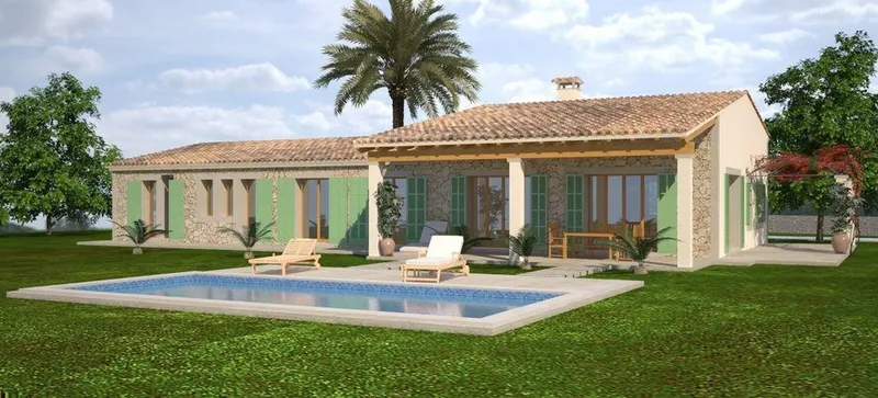 Single-storey finca new-build in Campos with pool — photo 1