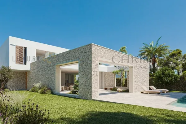 Modern newly built villa in Sol de Mallorca with large terraces and partial sea views — photo 1