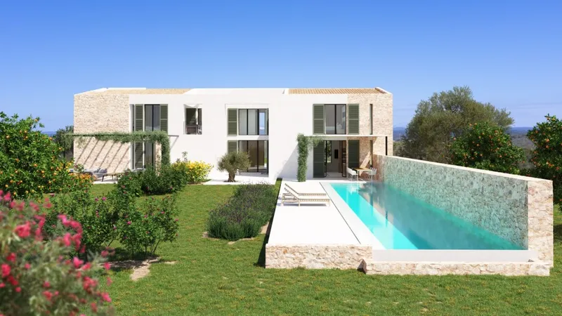 Santanyi ideal family home country property for sale with private pool and private terrace — photo 1