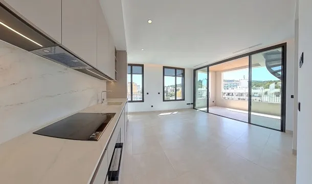 Penthouse apartment with large terrace and pool and views to the Bellver castle in Son Armadams — photo 5