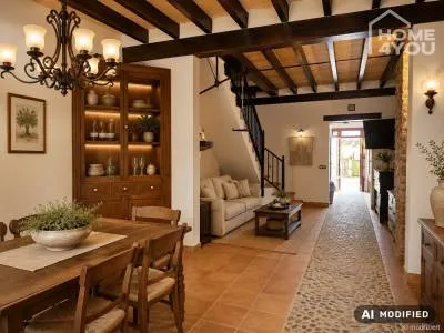 Modernized townhouse in Petra, 107m², 3 bedrooms, 2 bathrooms, patio, roof terrace, fireplace, investment — photo 1