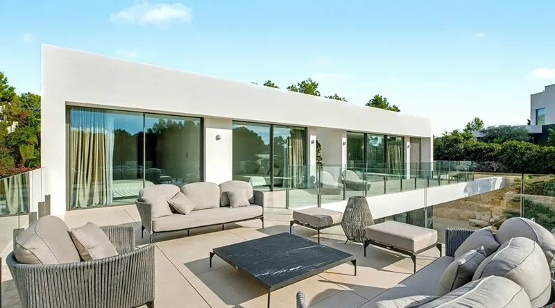Modern Mediterranean architectural villa with mountain views for sale in Cala Vinyes — photo 7