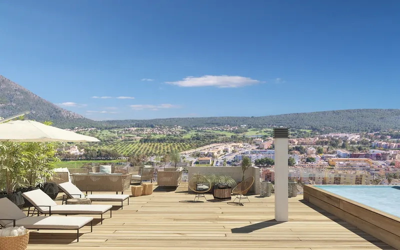 Luxury penthouse in Santa Ponsa with private pool terrace and partial sea views — photo 10