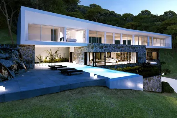 Modern project for new construction villa in Sol de Mallorca with partial sea view — photo 5
