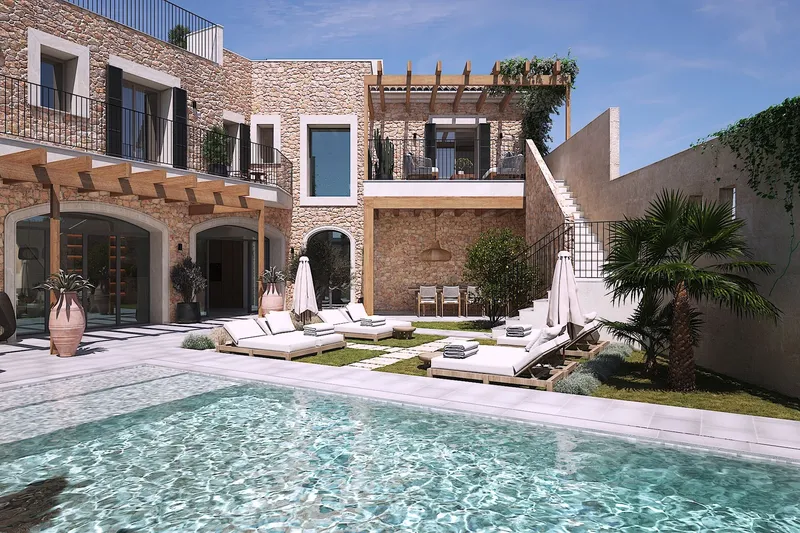 New-build townhouse in modern finca style in the centre of Ses Salines — photo 2