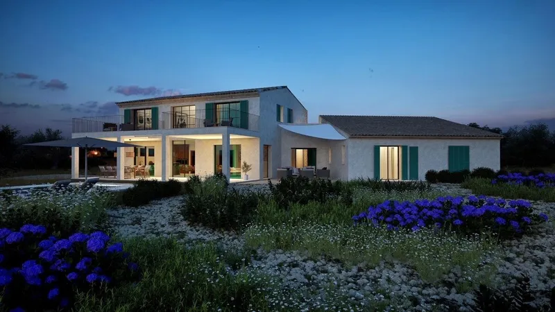 Project of luxurious and modern country house built on a plot a few minutes from the [...] — photo 5