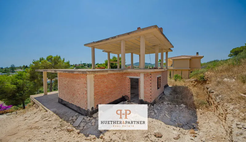 Plot with shell construction, sea view and pool for sale — photo 4