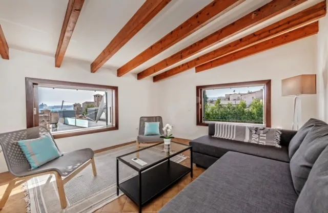 Penthouse with sea views, communal terrace, 2 bedrooms, La Calatrava, Palma Cathedral — photo 6