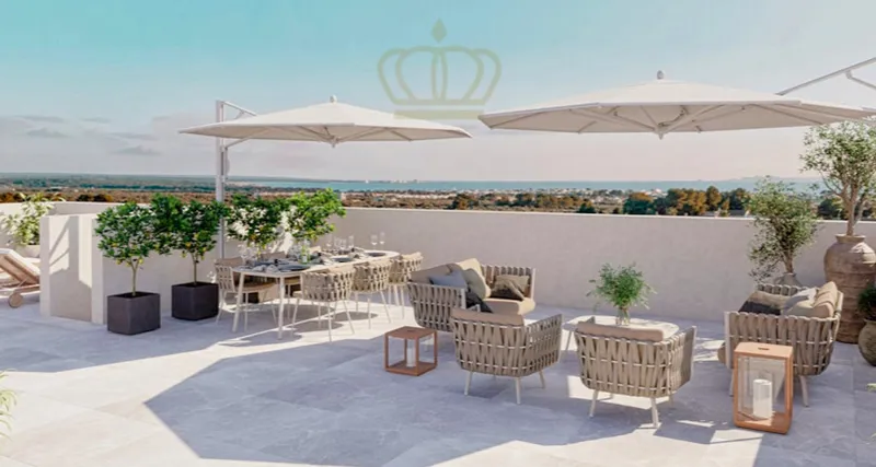 Penthouse with rooftop terrace and sea views near Es Trenc beach — photo 4