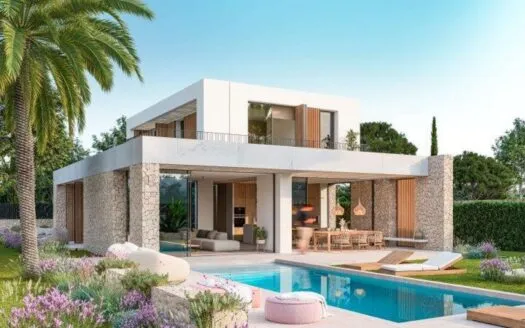 New build villa in Cala Llombards – with modern architecture near the sea — photo 1