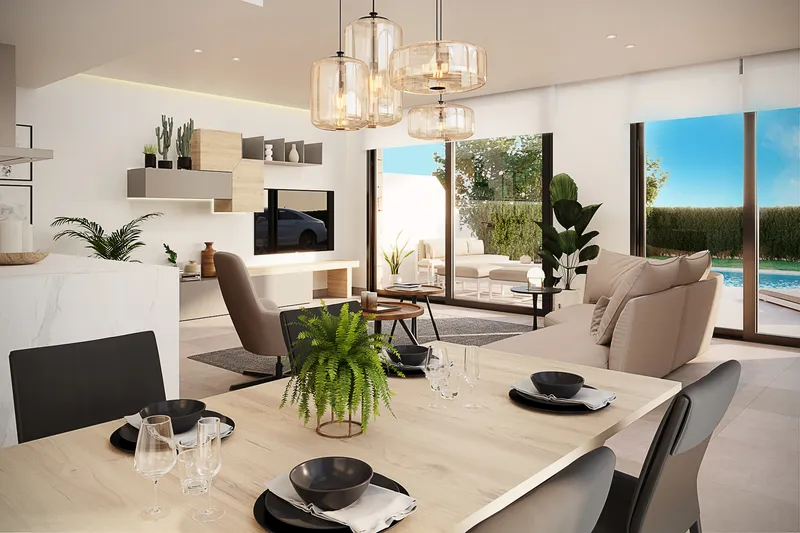 Furniture + Kitchen Furniture incl. First-Class New Build Villa with 3 Bedrooms, Private Garden and Community Pool — photo 4