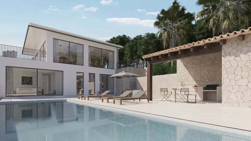 Project! Villa with pool and panoramic sea views in the village of Galilea in the Tramuntana Mountains — photo 3
