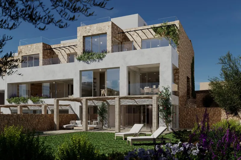 High-quality townhouses with sea view in S'Alqueria Blanca near Santanyí — photo 1