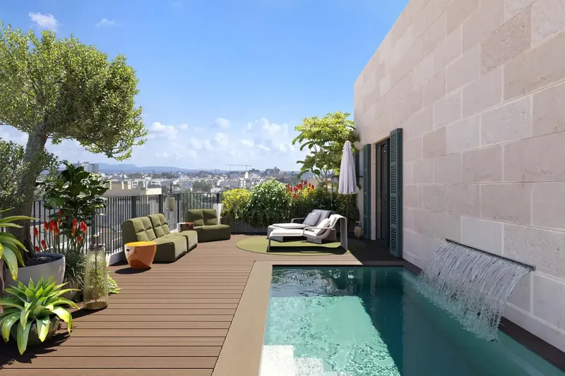 Three-bedroom penthouse with pool and sea views in El Molinar, New Development — photo 2