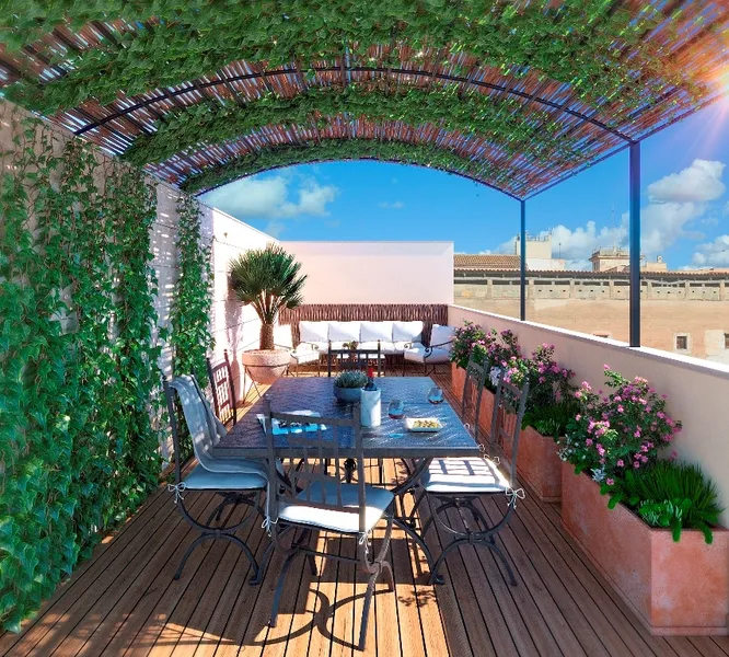 Duplex penthouse with terraces and sea views, 2 bedrooms, 2 bathrooms, La Calatrava, Palma — photo 4