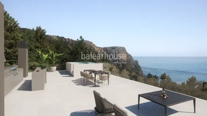 Villa in innovative modern design with large terrace areas and sea views in Cala Llamp — photo 2