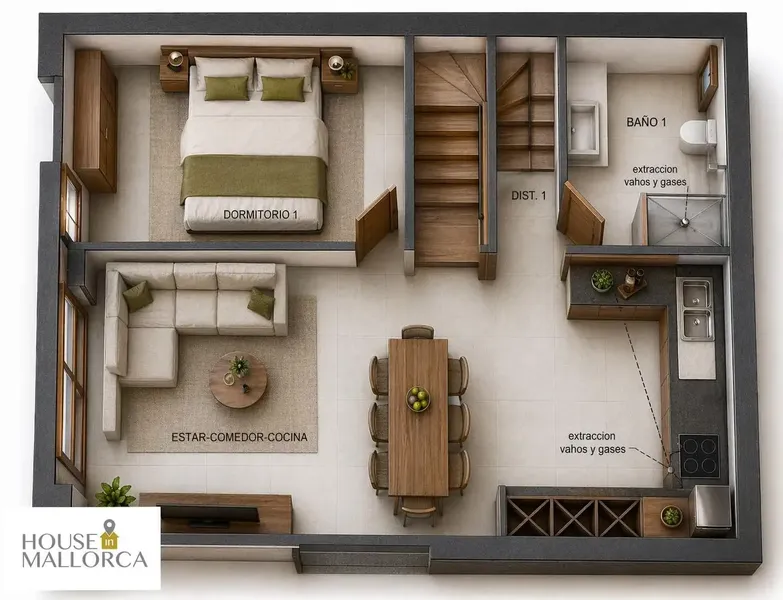 Important: The property is sold in its current state, with renovation work started and pending completion. The images published — photo 1