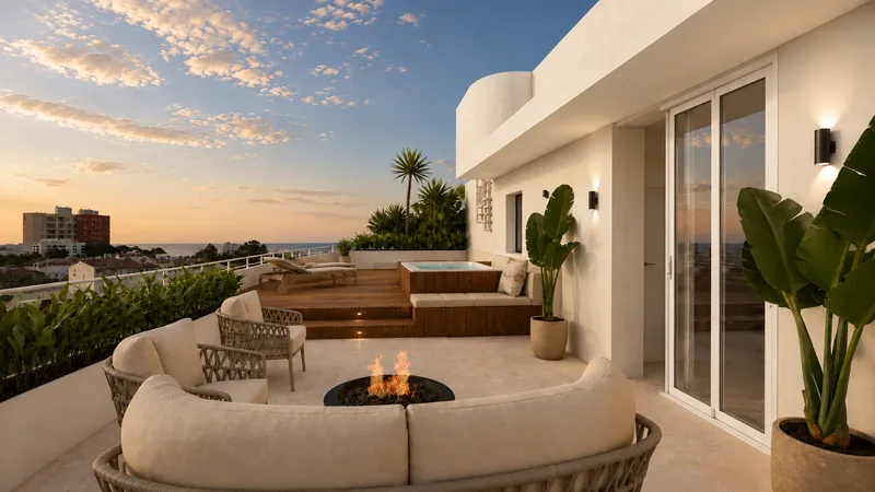 Modern penthouse with 2 spacious terraces and a partial ocean view in Portixol — photo 2